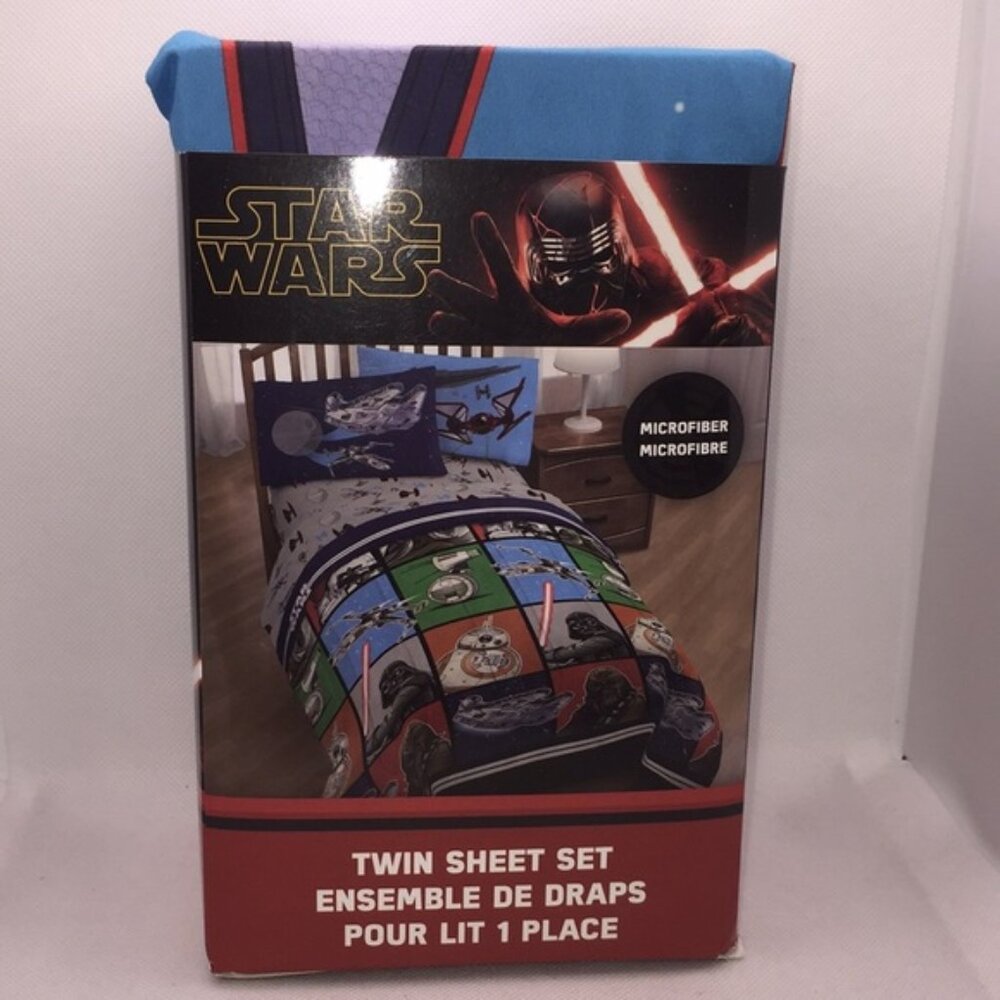 Star Wars Twin Size Sheet Set Microfiber Disney Kids Teens New in Package